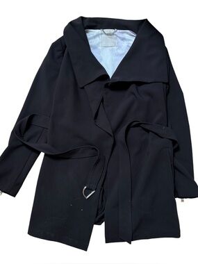 Soia and Kyo Trench Coat Black Size Large